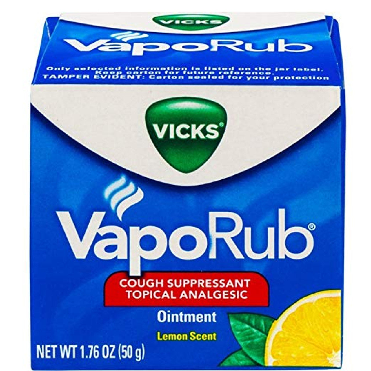 Vicks® VapoRub™ Lemon Scent – Cough Suppressant & Topical Analgesic (1.76 Oz)