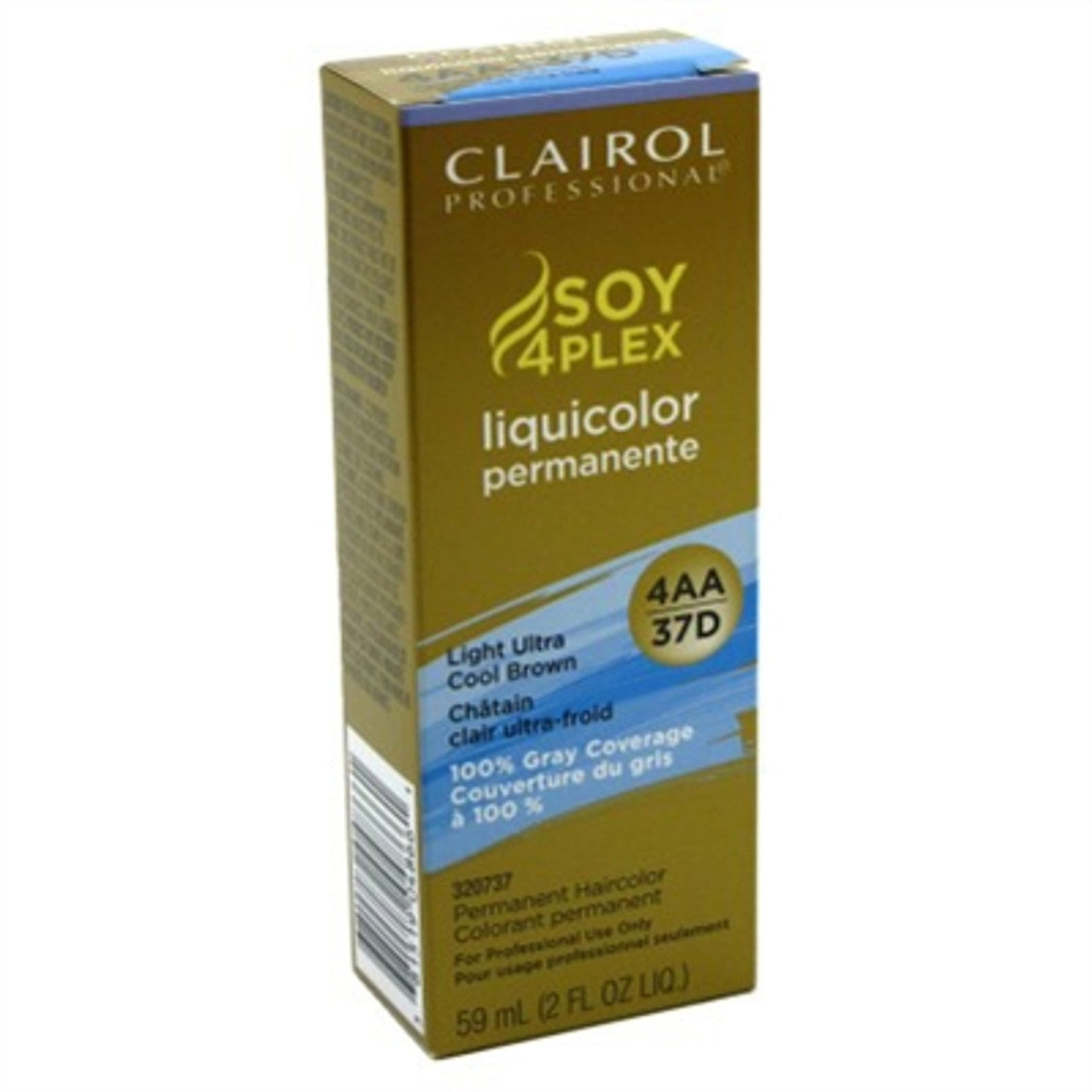Clairol Pro Professional Liquicolor Permanent Hair Color Light Ultra Cool Brown 4AA/37D, 2 Oz