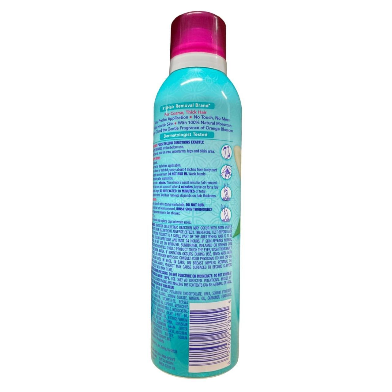 Nair Hair Remover Sprays Away No Touch Spray Max Moroccan Argan Oil