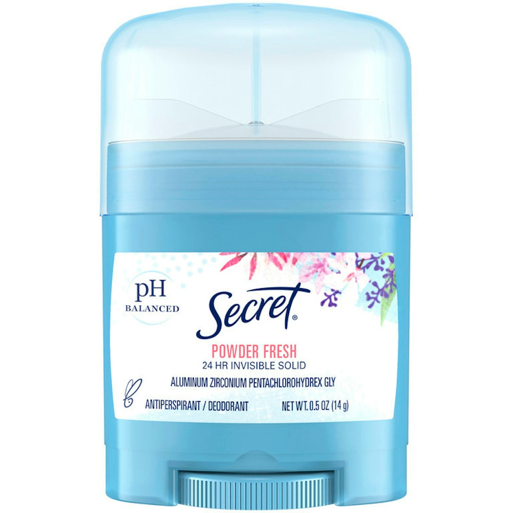 Secret Invisible Solid Antiperspirant And Deodorant Stick Powder Fresh 0.5 Oz
