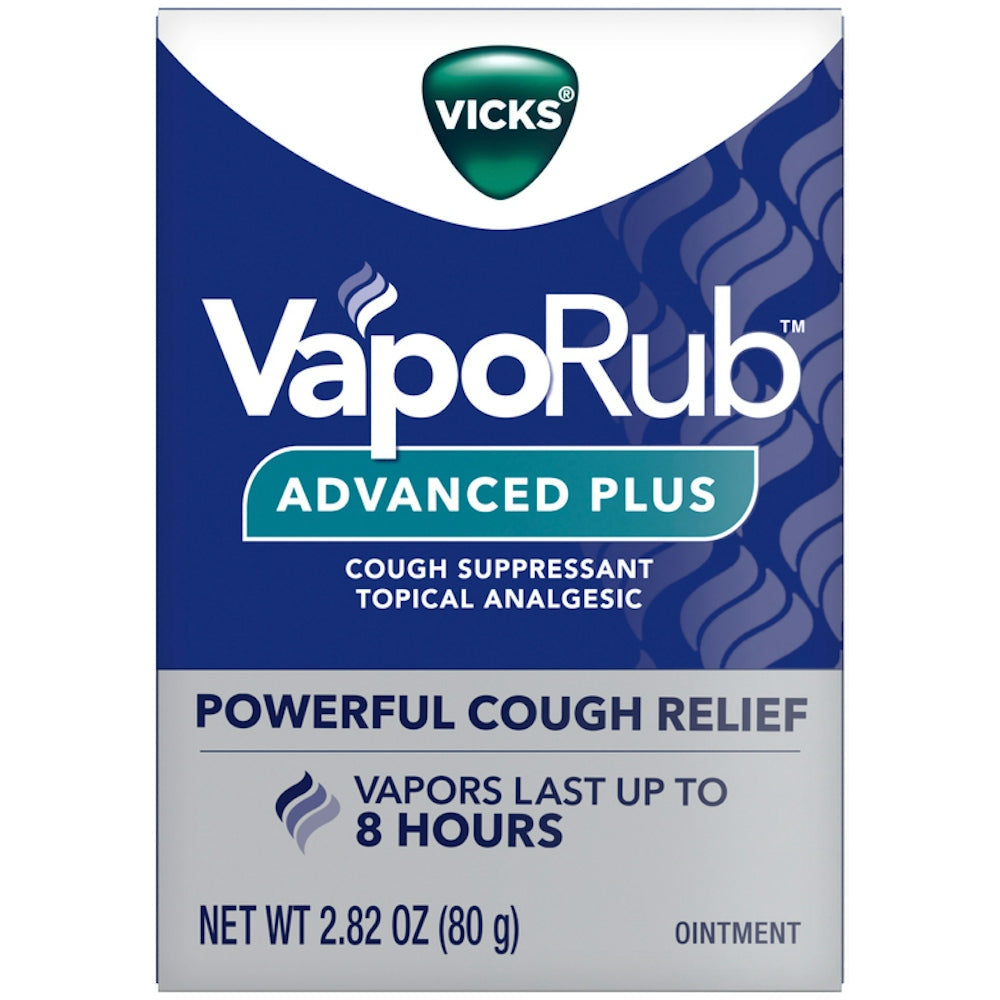 Vicks VapoRub Medicated Chest Rub, Cough Suppressant & Topical Analgesic Ointment, 80g