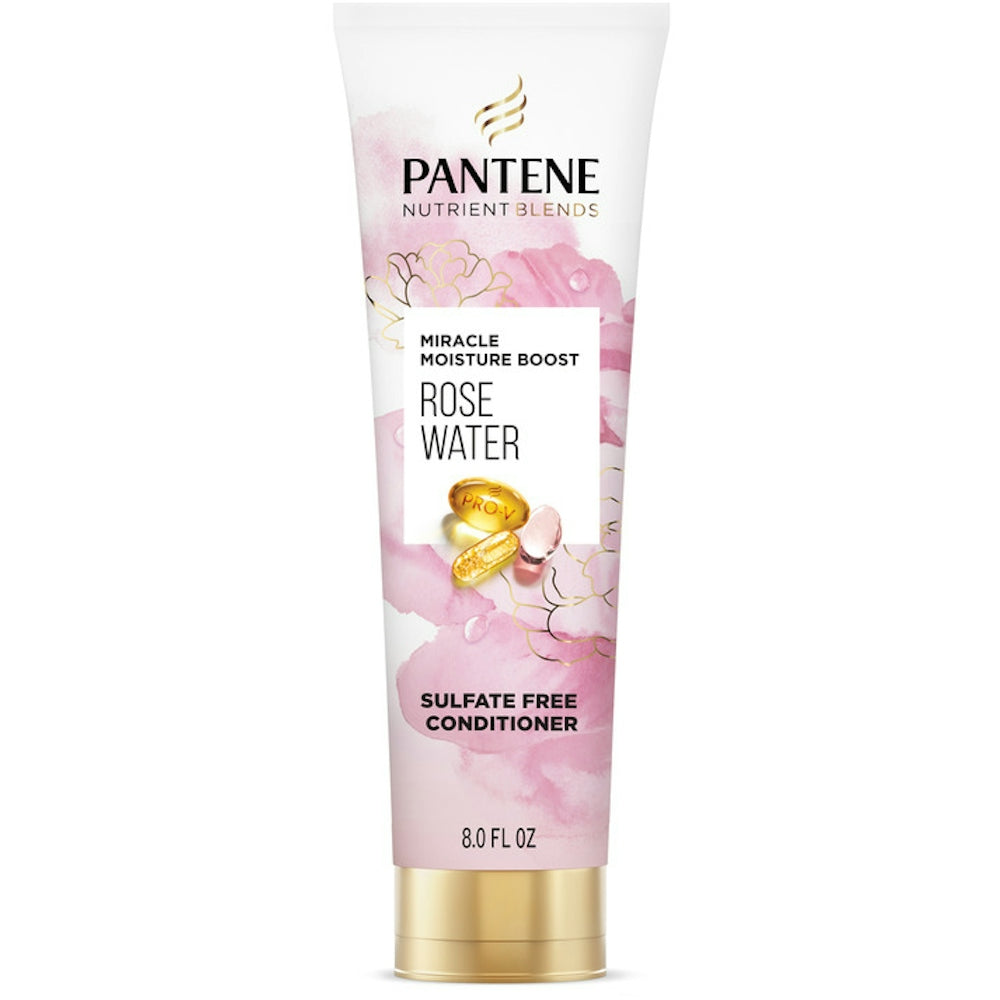Pantene Sulfate Free Rose Water Conditioner With Miracle Moisture Boost, Nutrient Blends 8 oz