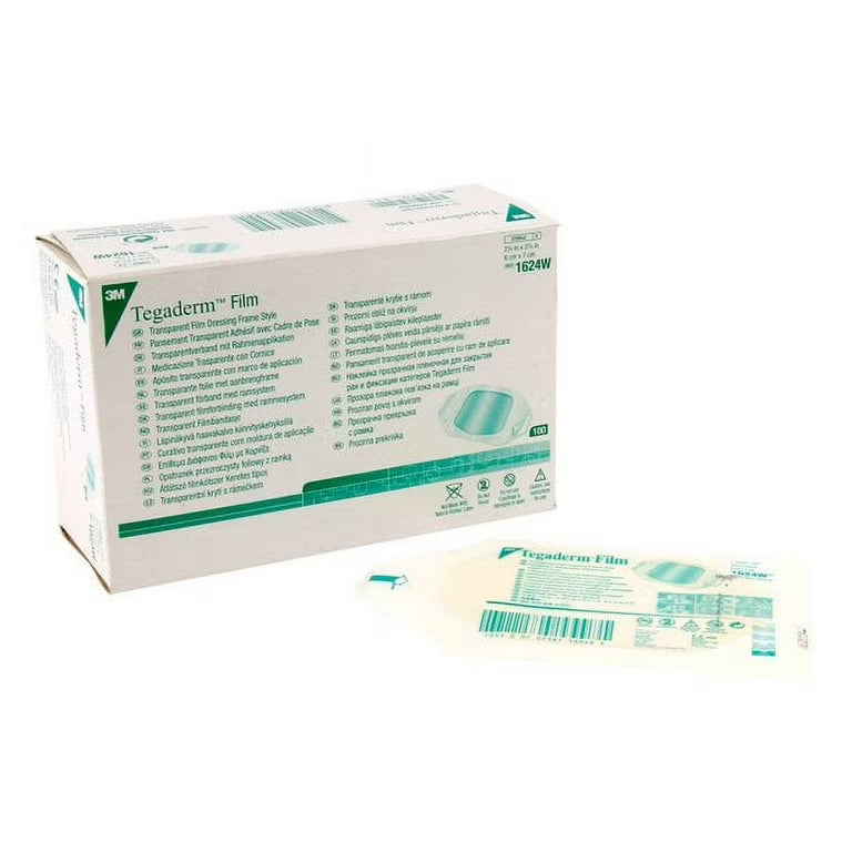 3M Tegaderm Transparent Film Dressing, 2-3/8" x 2-3/4", 100 Count