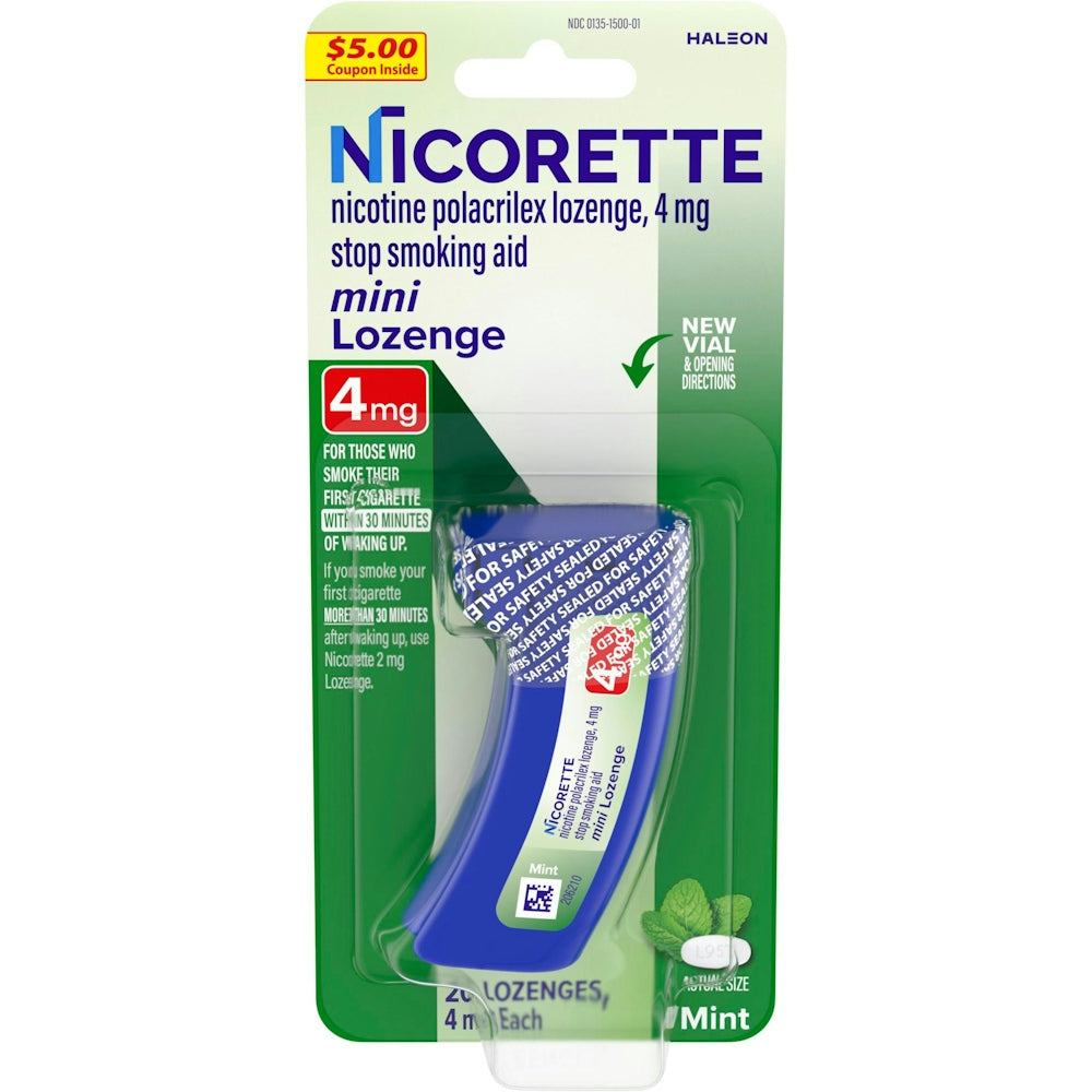 Nicorette 4mg Stop Smoking Aid Nicotine Mini Lozenge - Mint