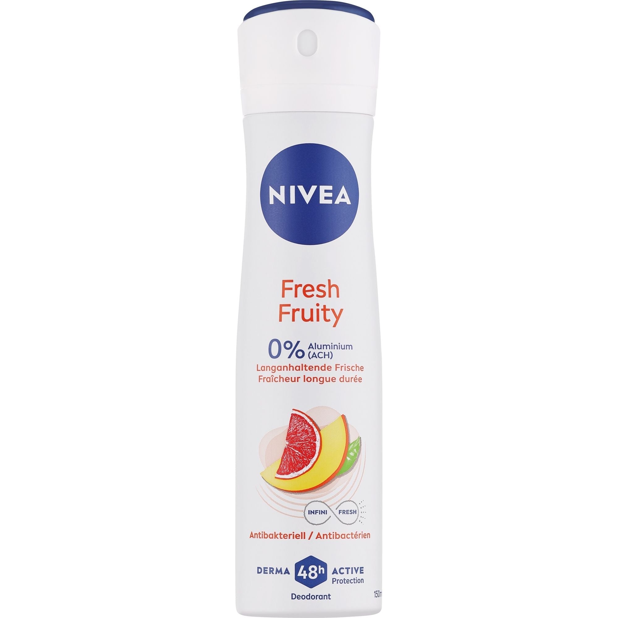 NIVEA Fresh Fruity Deodorant Spray 0% Aluminum (ACH) 48h Protection 150ml