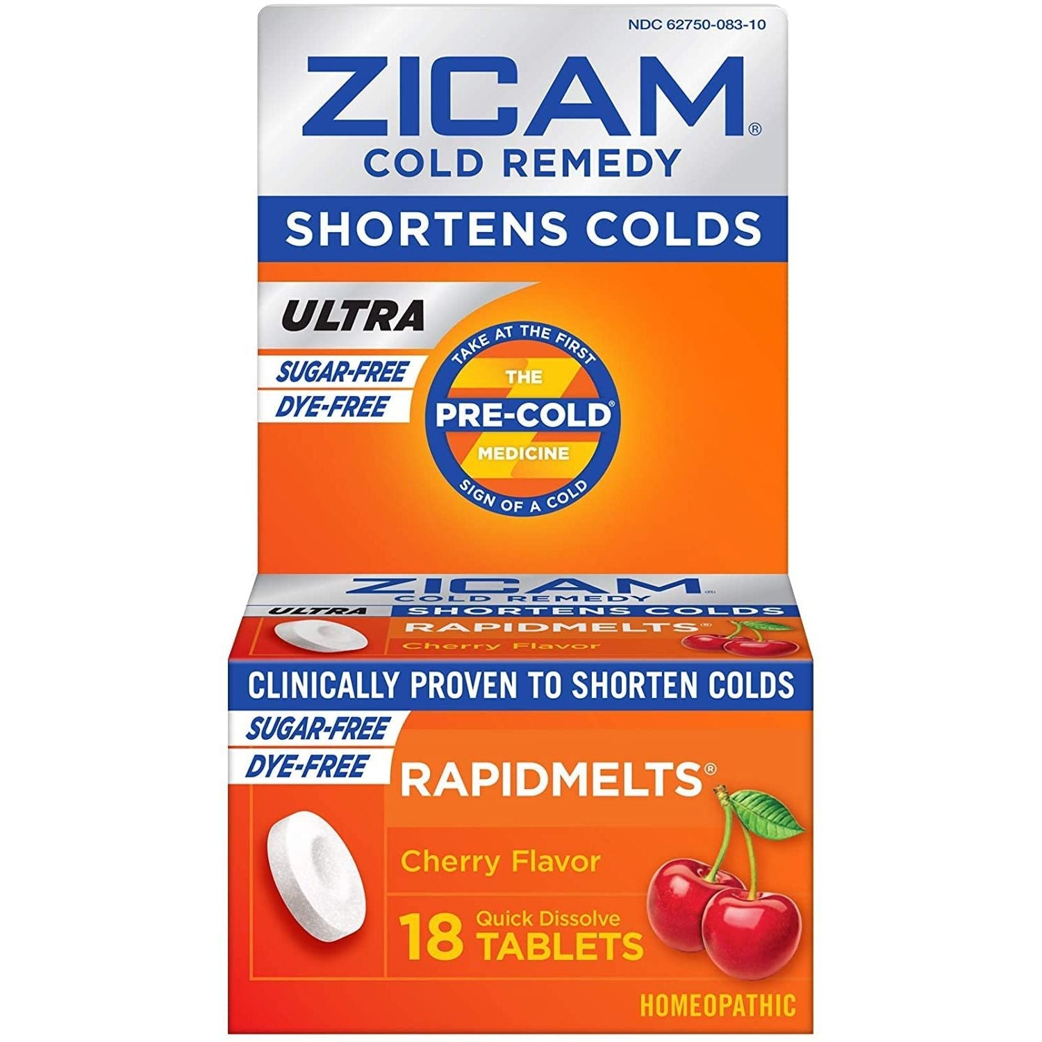 Zicam Cold Remedy Ultra RapidMelts - Sugar-Free Cherry, 18 Quick Dissolve Tablets