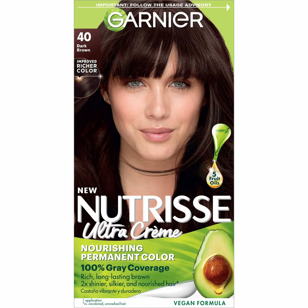 Garnier Nutrisse Ultra Color Nourishing Color Creme 40 Dark Brown