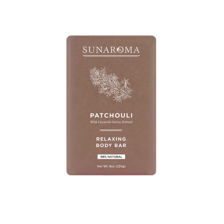 Sunaroma Patchouli Oil Relaxing Body Bar Soap - 8 Oz