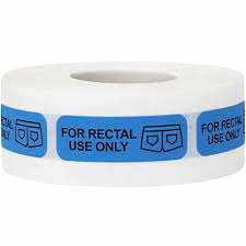 "FOR RECTAL USE ONLY" Safety Label / Warning